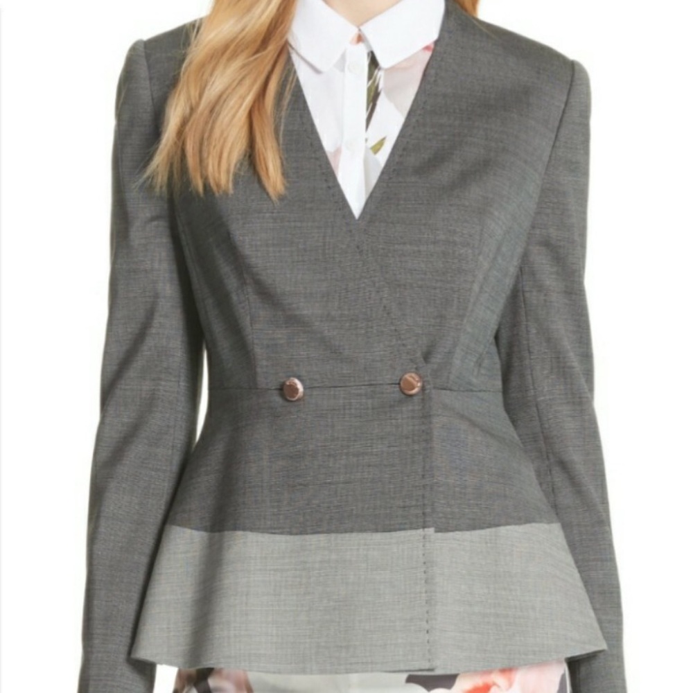Ted Baker Tressaj T Peplum Women’s Blazer Size 5 (UK 16) US L